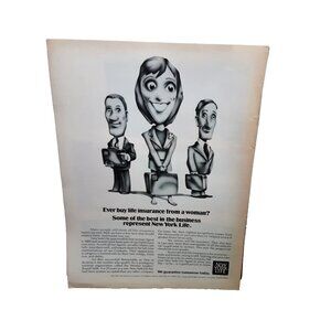 1973 Buy Life Insurance From A Woman New York Life Print Ad Original